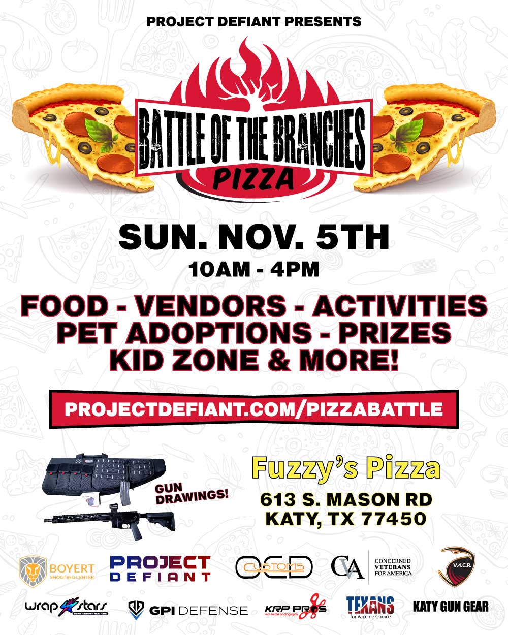 Pizza Battle of the Branches Flyer